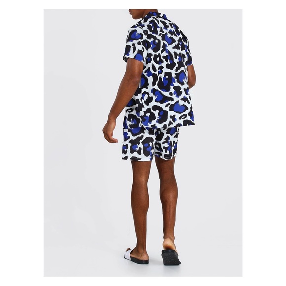 Short sleeve reverse leopard shirt and swim - Picture 3 of 6